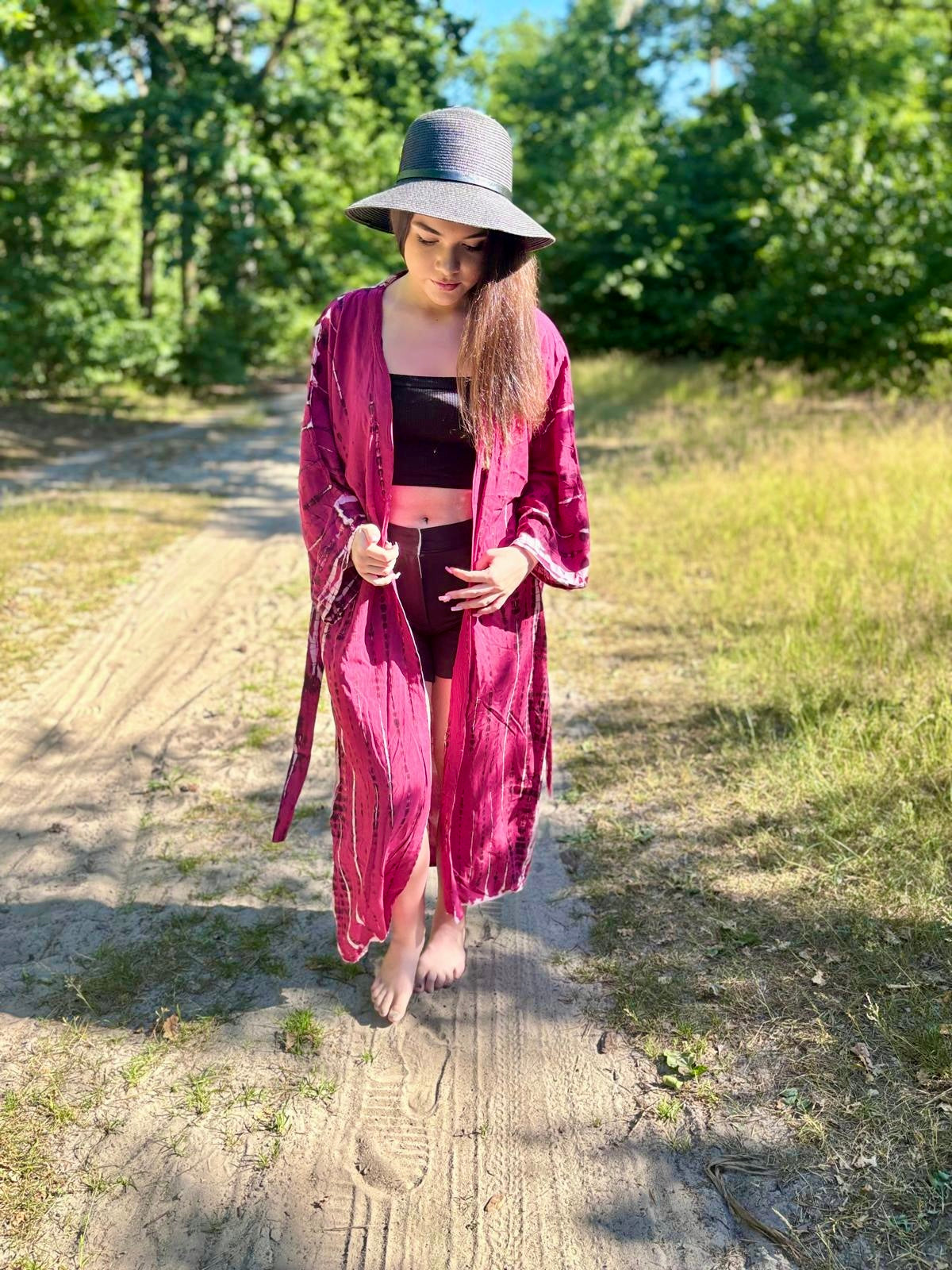 Kimono Fuchsia Flame