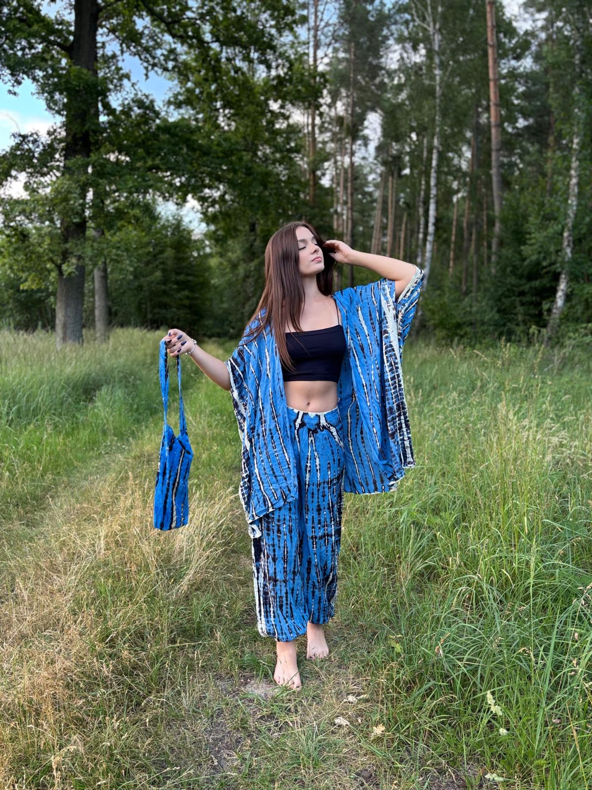Ocean breath set kimono i spodnie tie dye